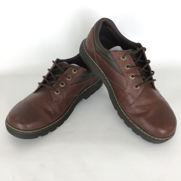 Dr. Doc Martens Shoes Slip Resistant Brown Leather Oxford Mens Sz 10 - Picture 7 of 13